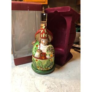 Villeroy and Boch Forrest Decolights tea candle holder,mushroom hand painted